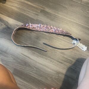 Floral Pink Leather Belt